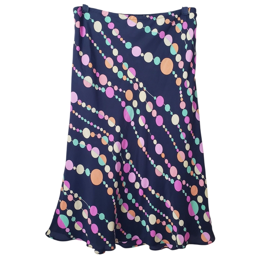 Vintage SLB Petites Polka Dot Silk Skirt